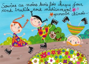 Carte petites attentions Sourire trois fois par jour